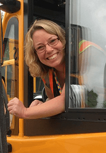 School bus driver for school bus rental