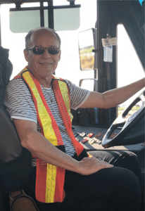 School bus driver for school bus rental